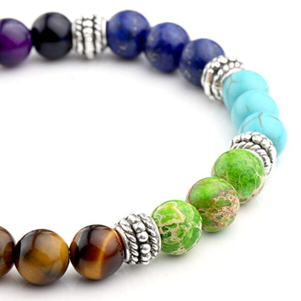7 Chakra Natural Gemstone Beaded Bracelet