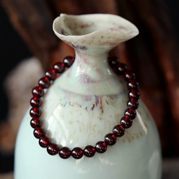 Genuine 5A Natural Red Garnet Bracelet – Premium January Birthstone Jewelry