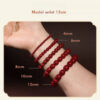 Cinnabar Wealth Bracelet for Protection & Good Luck – Red Feng Shui Prosperity Beads (Unisex)