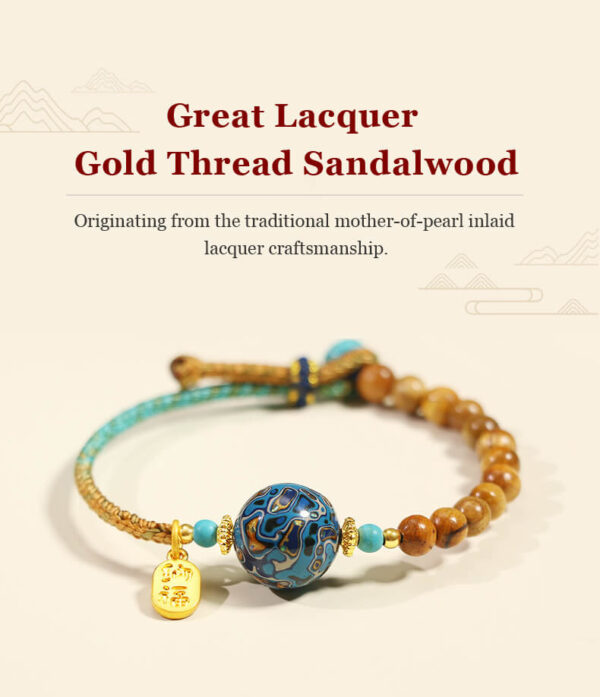 1_81e678f0-679f-47f0-bc68-65a3f07136d3 Great Lacquer Gold Thread Sandalwood Bracelet