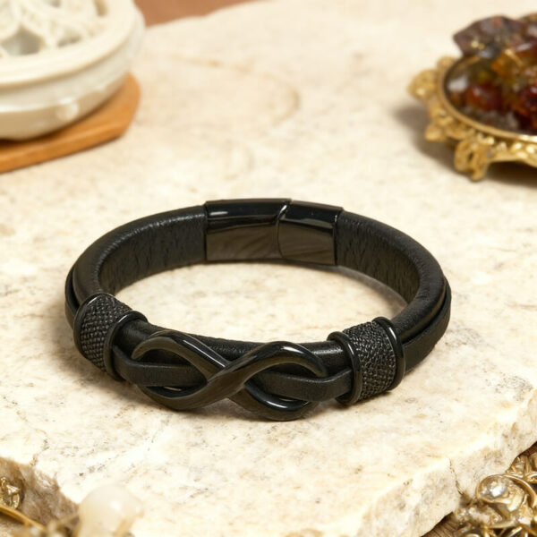 594f702f531c26fec5ea7680f1eace96 Infinite Knot Leather Bracelet