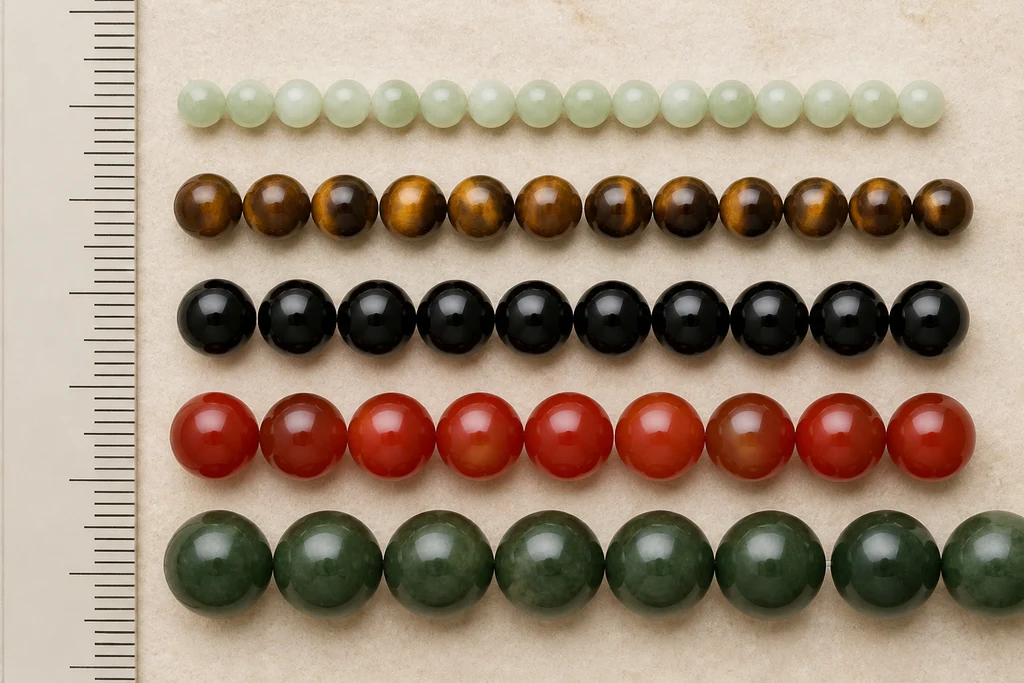 4mm vs 6mm vs 8mm bracelet bead size comparison