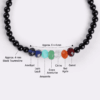 Rainbow Gemstone Black Obsidian Beaded Bracelet