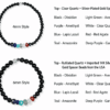 Rainbow Gemstone Black Obsidian Beaded Bracelet