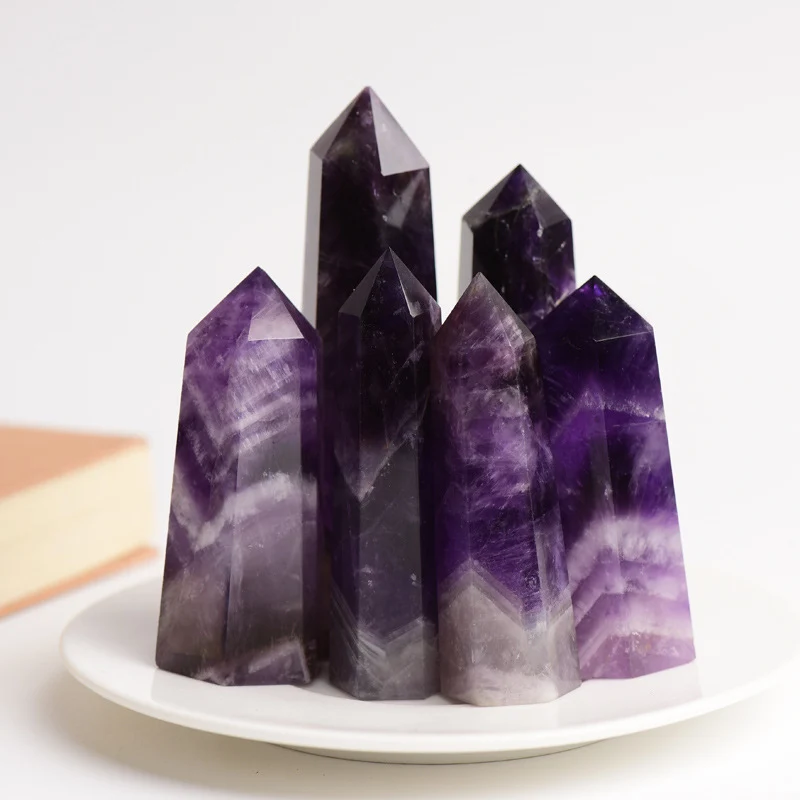 Natural crystal points used for crystal cleansing and energy charging