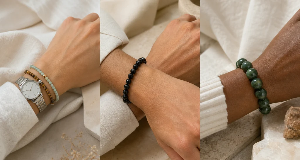 4mm 6mm 8mm 10mm 12mm bracelet beads on wrist comparison