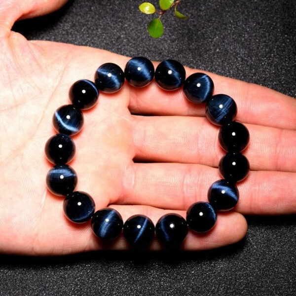 9022602673_1676312228_1_1 Natural Blue Tiger Eye Bracelet – Collection Grade Gemstone for Strength, Focus & Protection (Unisex Beaded Jewelry)