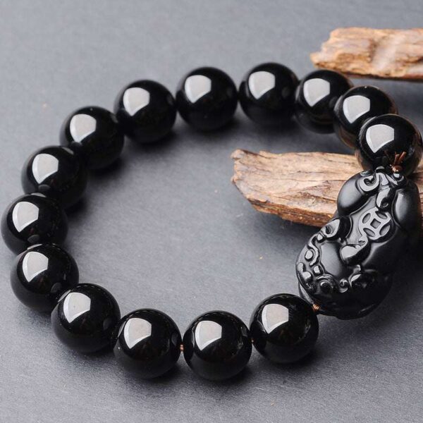 9128999140_1540055418_9b2aca16-f02f-4bf4-b708-b08be5140993 Black Obsidian Pixiu Wealth Bracelet for Men (Unisex) โ Feng Shui Money Luck & Protection Natural Stone Jewelry