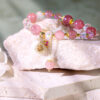 Strawberry Quartz Lucky Charm Bracelet