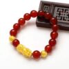 Feng Shui Pixiu Red Agate Bracelet