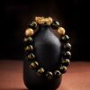 Feng_Shui_Black_Obsidian_Pi_Xiu_Bracelet Black Obsidian Pixiu Bracelet with Mantra Beads