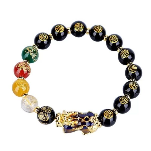 Feng_Shui_Five_Wealth_Gods_Pi_Xiu_Bracelet_05 Feng Shui Color-Changing Pixiu Black Onyx Bracelet