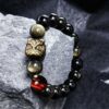 Lion Dance Obsidian Feng Shui Bracelet