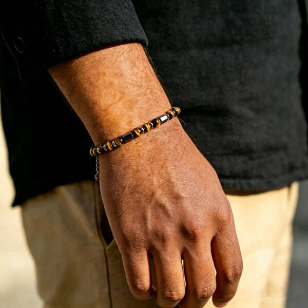 Men's Tiger Eye & Hematite Bracelet