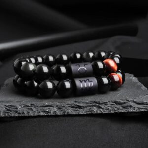 Minimalist_Style_Zodiac_Guardian_Obsidian_Bracelet Zodiac Guardian Obsidian Beaded Bracelet