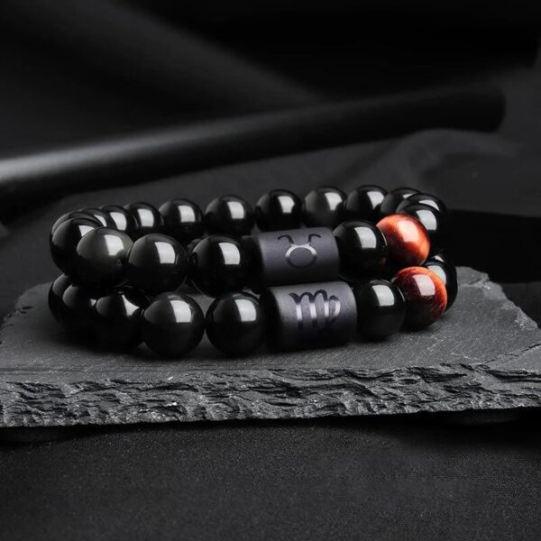 Minimalist_Style_Zodiac_Guardian_Obsidian_Bracelet Zodiac Guardian Obsidian Beaded Bracelet