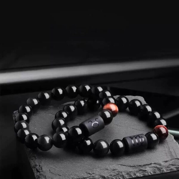 Minimalist_Style_Zodiac_Guardian_Obsidian_Bracelet_02 Zodiac Guardian Obsidian Beaded Bracelet