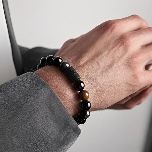 Minimalist_Style_Zodiac_Guardian_Obsidian_Bracelet_03 Zodiac Guardian Obsidian Beaded Bracelet