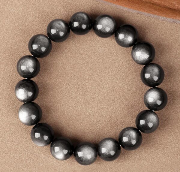 Silver Obsidian Cat Eye Feng Shui Bracelet