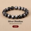 Silver Obsidian Cat Eye Feng Shui Bracelet