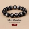 Silver Obsidian Cat Eye Feng Shui Bracelet