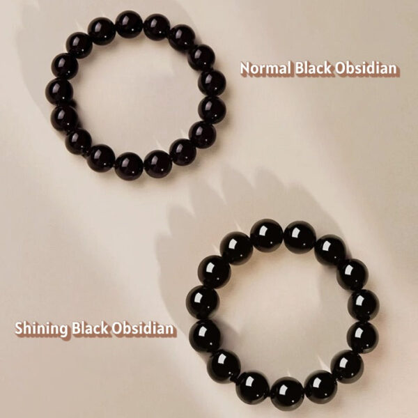 Natural Black Obsidian Beaded - Protection,Grounding & Focus