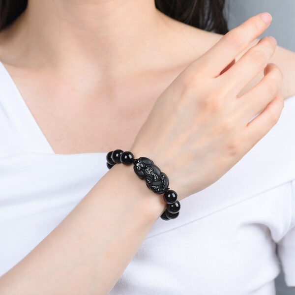 O1CN0119yve11TC3VC4IZD8__2211529492345-0-cib Black Obsidian Pixiu Wealth Bracelet for Men (Unisex) โ Feng Shui Money Luck & Protection Natural Stone Jewelry