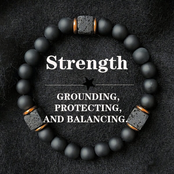 O1CN01FEvlD925oUQf2TLJK__2218948867573-0-cib Men's Lava Stone & Black Onyx Stretch Beaded Bracelet
