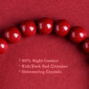 Natural Cinnabar & Hetian Jade Energy Bracelet