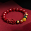 O1CN01K6PRpJ1rY5T95TB5o__2215531185642-0-cib_cleanup High-Content Cinnabar Pixiu Feng Shui Bracelet โ Five Wealth Gods Symbol of Prosperity, Protection & Abundance (90% Natural Cinnabar Beads)