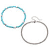 Men’s Turquoise & Hematite Bracelet – Natural Stone Beaded Stacked Bracelet for Men (Blue Turquoise + Metallic Hematite)
