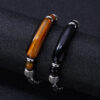 Men’s Tiger Eye Bracelet – Titanium Steel Strength & Protection Jewelry | Confidence, Focus & Success Gift for Him