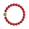 Natural Cinnabar & Hetian Jade Energy Bracelet