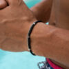 Men’s Turquoise & Hematite Bracelet – Natural Stone Beaded Stacked Bracelet for Men (Blue Turquoise + Metallic Hematite)