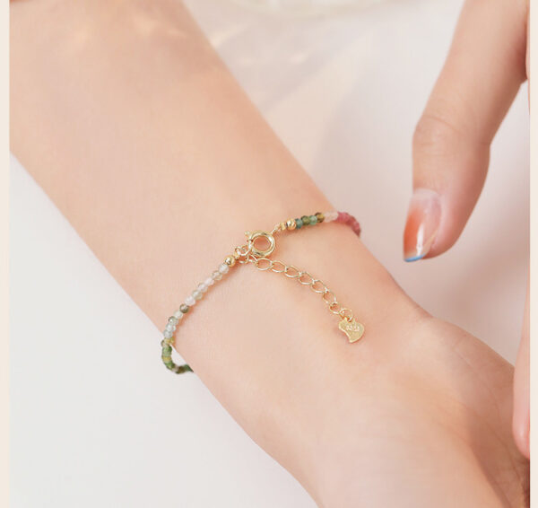 O1CN01cH1Mqs2DhAlU828IU_!!3887268640-0-cib Natural Multicolor Tourmaline 14K Gold Bracelet for Women
