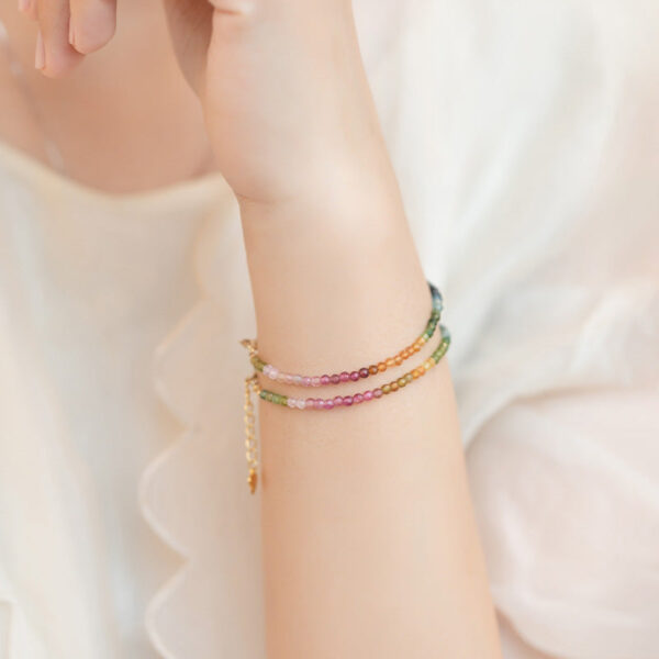 O1CN01cHcSJG2MTHOKKLy3n__2215748619828-0-cib Natural Multicolor Tourmaline 14K Gold Bracelet for Women