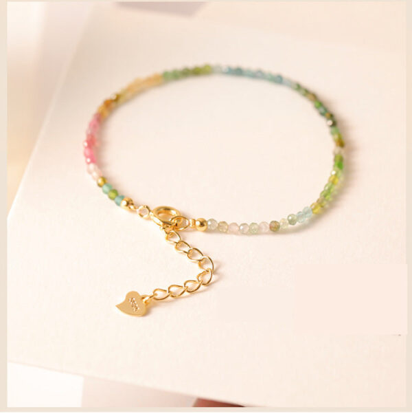 O1CN01jxwvQf2DhAlS6YexJ__3887268640-0-cib Natural Multicolor Tourmaline 14K Gold Bracelet for Women