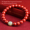 Natural Cinnabar & Hetian Jade Energy Bracelet