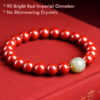 Natural Cinnabar & Hetian Jade Energy Bracelet
