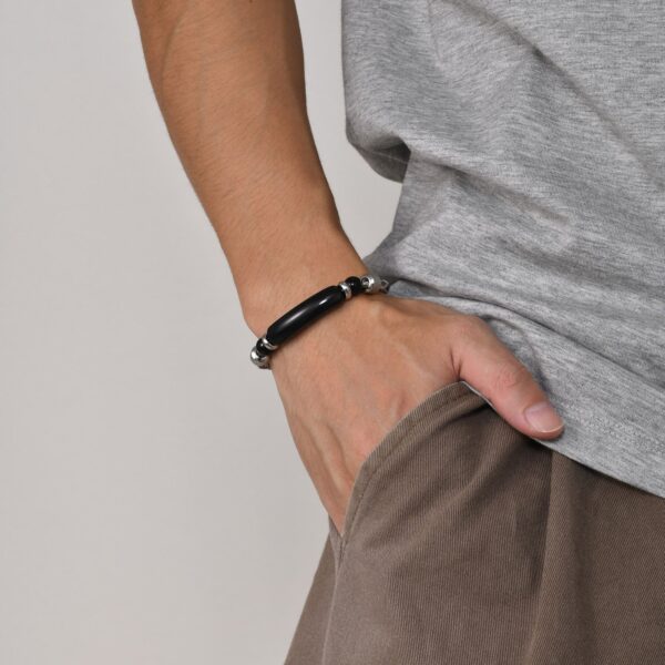 Men’s Tiger Eye Bracelet – Titanium Steel Strength & Protection Jewelry | Confidence, Focus & Success Gift for Him
