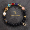 Planetary Zodiac Black Beaded Bracelet