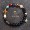 Planetary Zodiac Black Beaded Bracelet