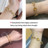 Green Agate Four-Leaf Clover Bracelet for Women