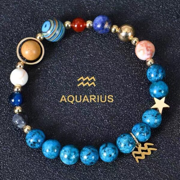 Solar_System_Planetary_Zodiac_Bracelet_Aquarius-1 Planetary Zodiac Natural Blue Agate Bracelet