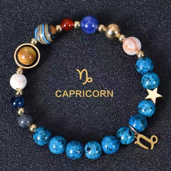 Solar_System_Planetary_Zodiac_Bracelet_Capricorn-1 Planetary Zodiac Natural Blue Agate Bracelet