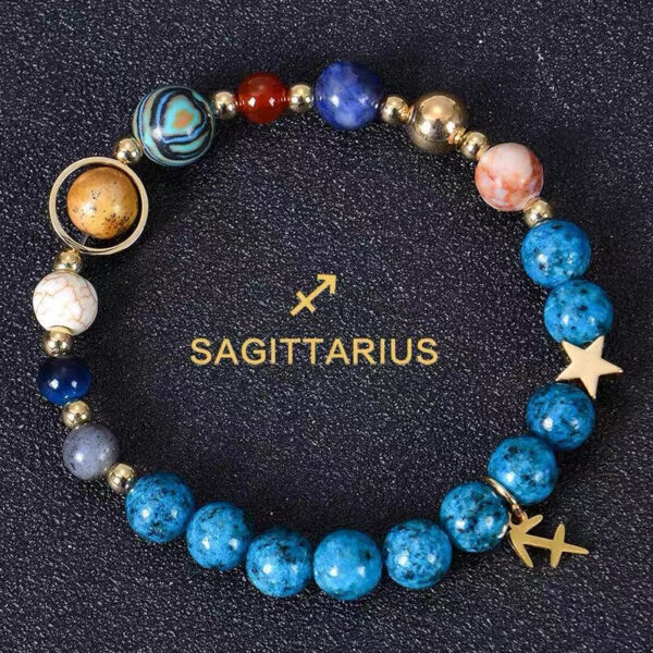Solar_System_Planetary_Zodiac_Bracelet_Sagittarius-1 Planetary Zodiac Natural Blue Agate Bracelet