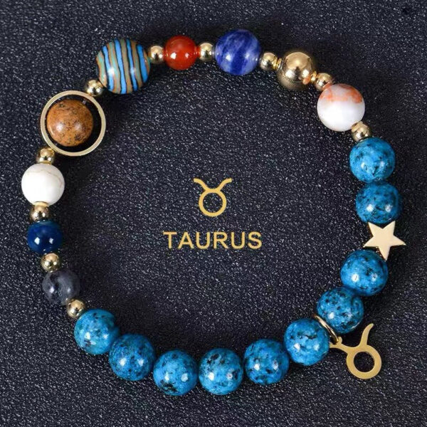 Solar_System_Planetary_Zodiac_Bracelet_Taurus-1 Planetary Zodiac Natural Blue Agate Bracelet
