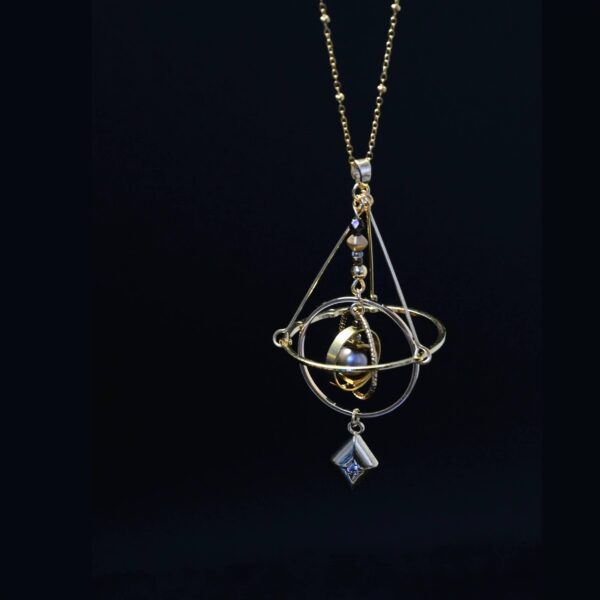 Solaris Orbit Rotatable Solar System Necklace