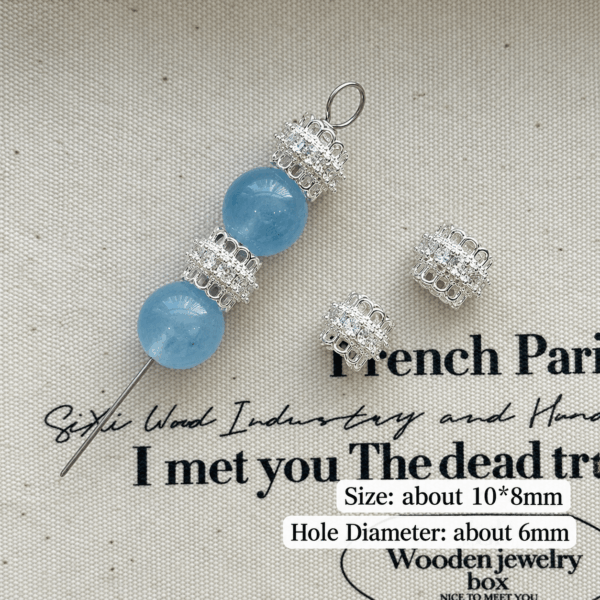 Square-cut_spacer_bead-5 Violet Garden DIY Gemstone Bracelet Kit