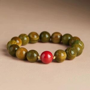 Green Eco-Friendly Sandalwood Healing Bracelet